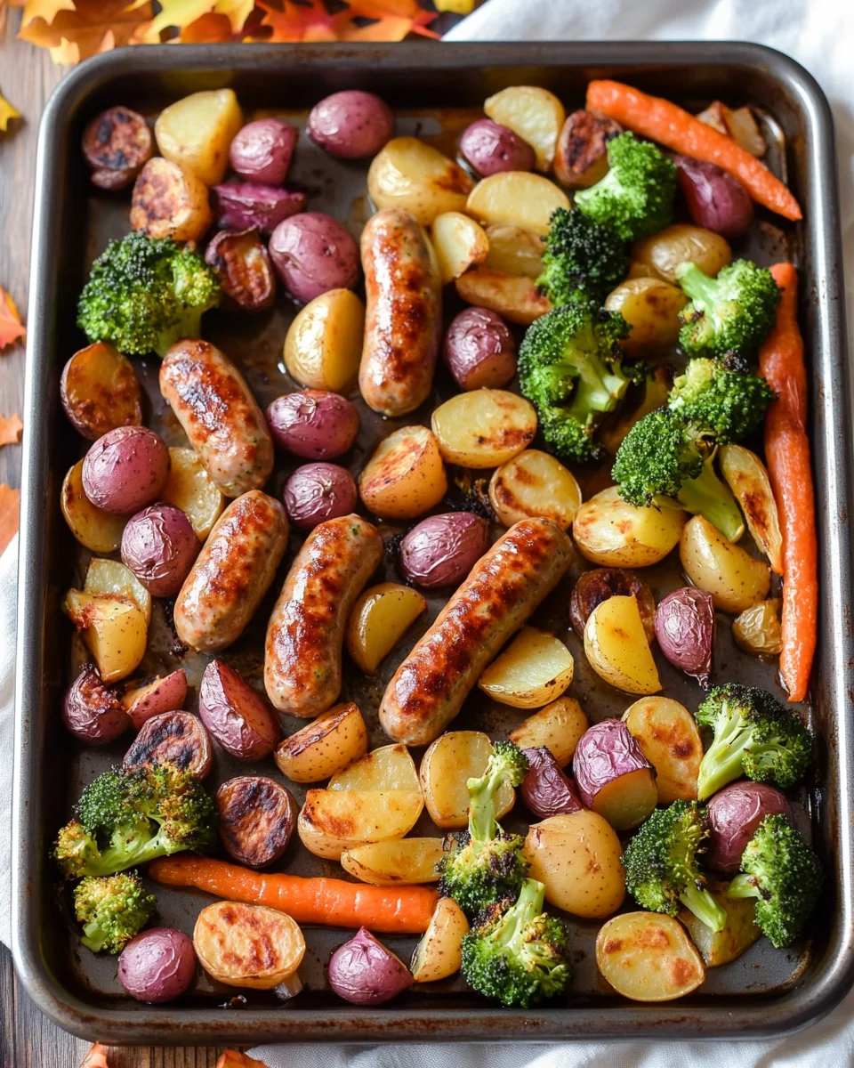 Chicken Apple Sausage Sheet Pan Dinner