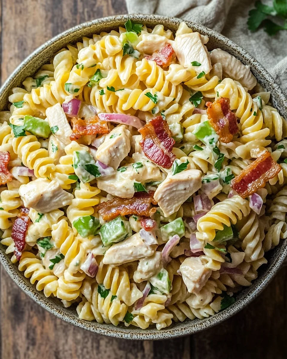 Chicken Bacon Ranch Pasta Salad 20 Chicken