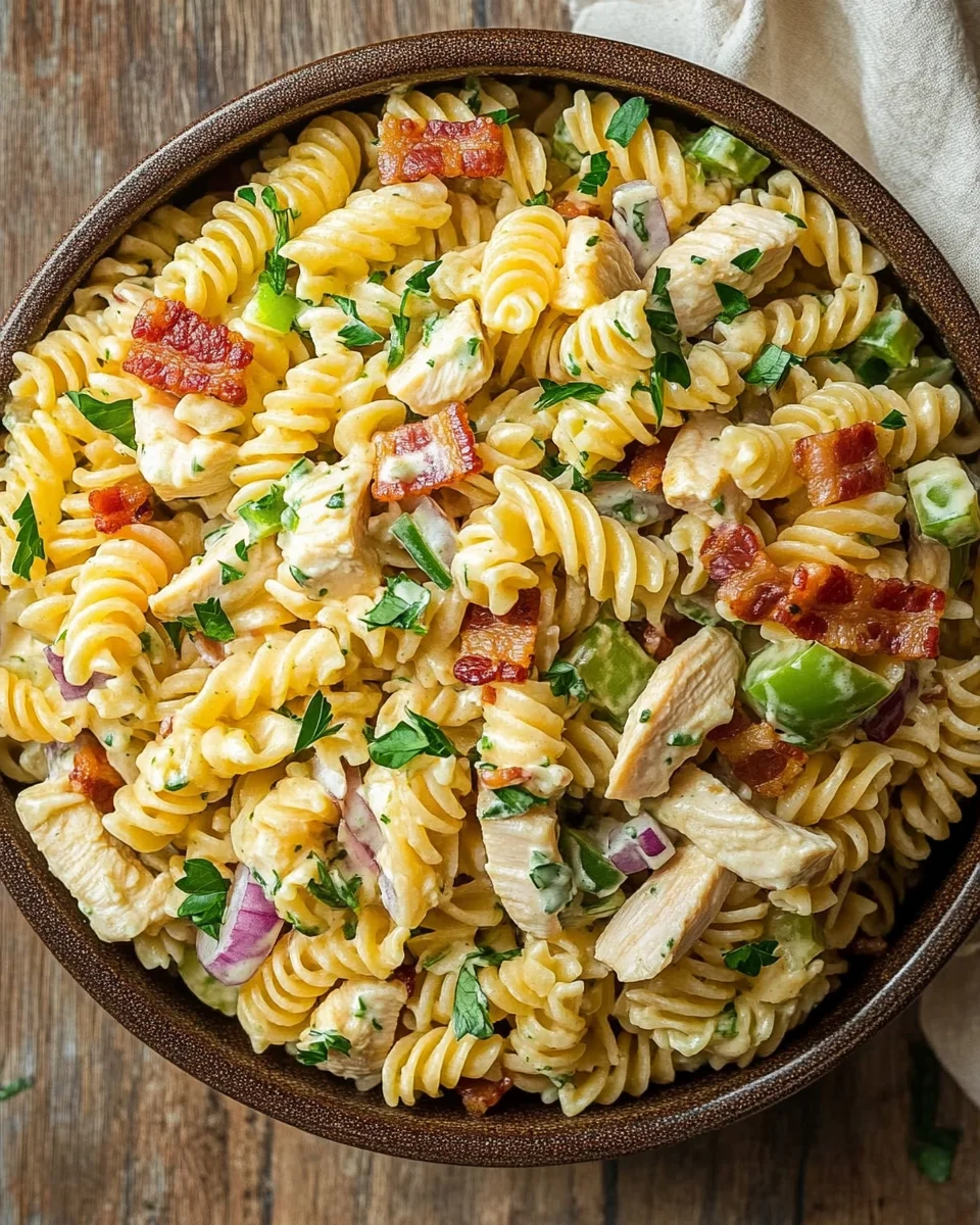 Chicken Bacon Ranch Pasta Salad 22 Chicken Bacon Ranch Pasta Salad