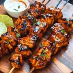 Chipotle Honey Chicken Skewers