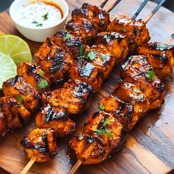 Chipotle Honey Chicken Skewers