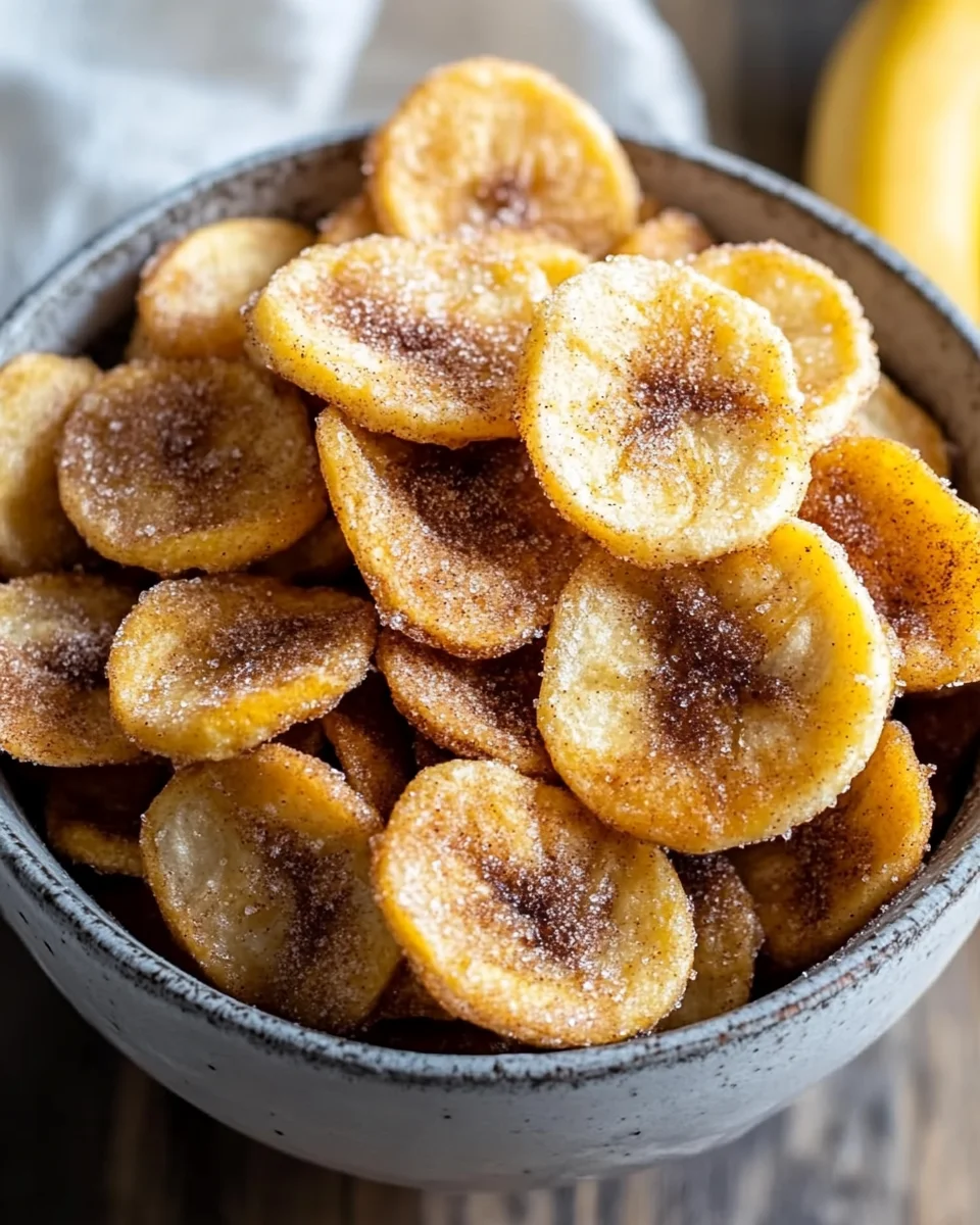 Cinnamon Sugar Air Fryer Banana Chips