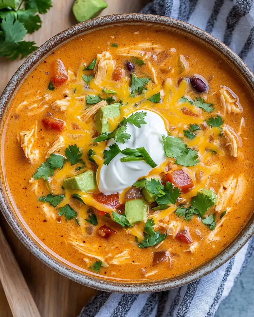 Creamy Chicken Enchilada Soup (Easy One-Pot Recipe)