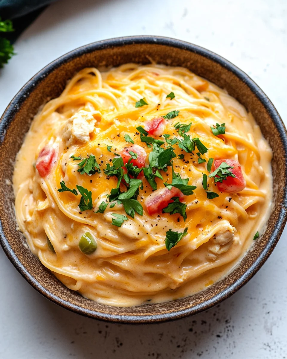 Crock Pot Cheesy Chicken Spaghetti Recipe