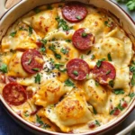 Crockpot Pierogi Casserole with Kielbasa
