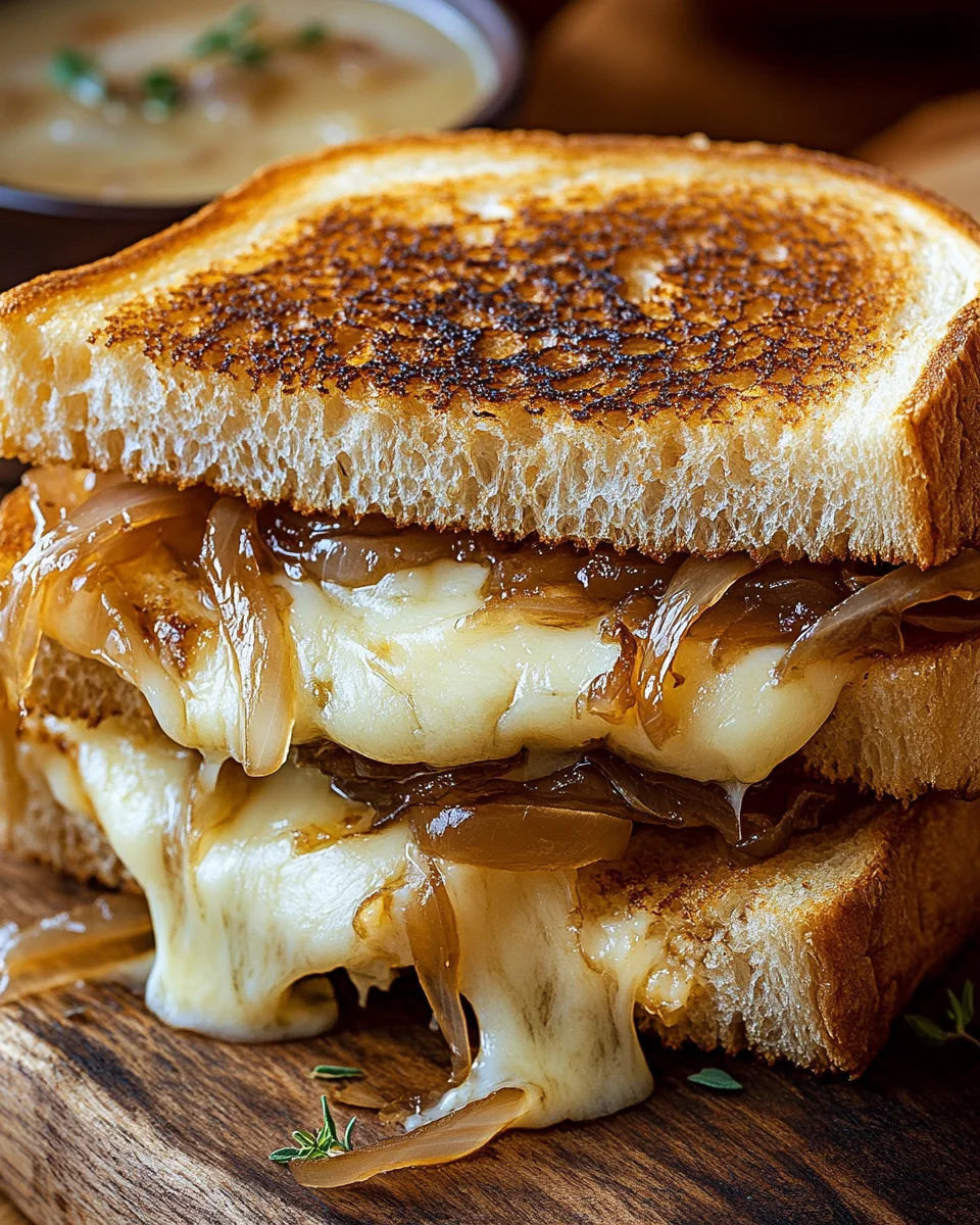 French Onion Grilled Cheese Sandwich 18 French