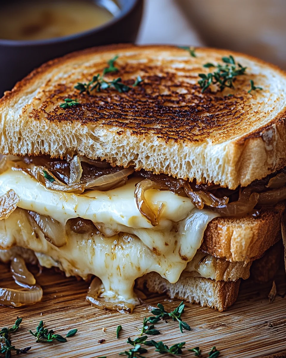 French Onion Grilled Cheese Sandwich
