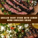 Grilled Skirt Steak with Lemon Herb Couscous Salad 23 Pinterest Hidden Image