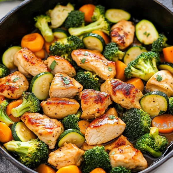 Healthy Chicken and Vegetables Skillet