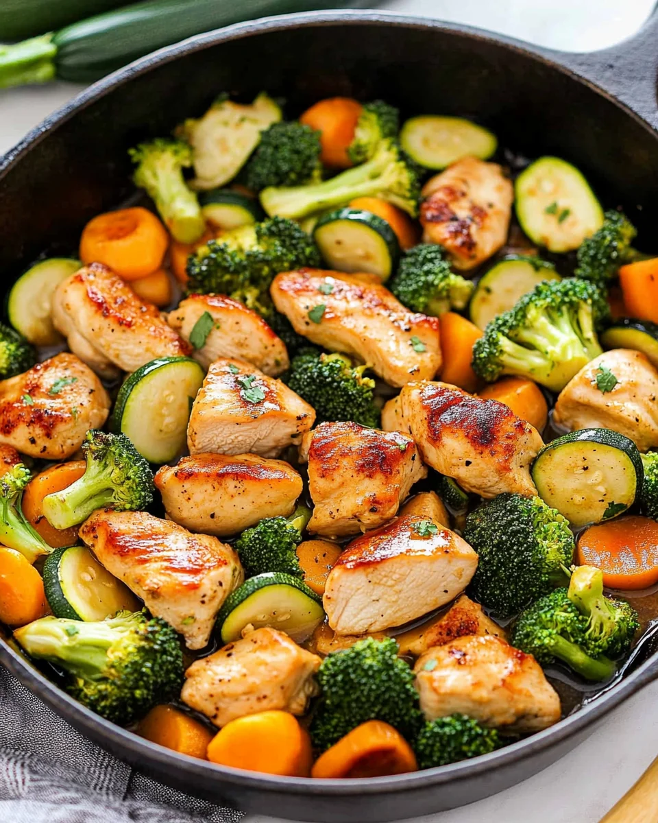 Healthy Chicken and Vegetables Skillet