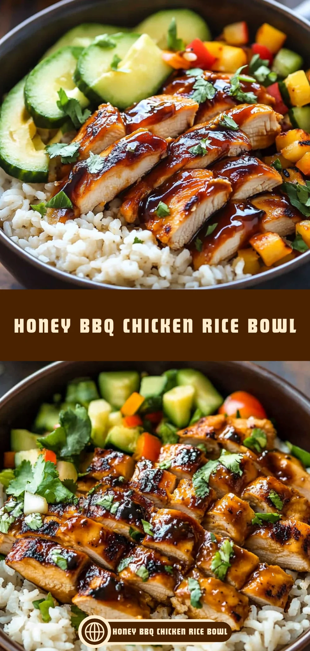 Honey BBQ Chicken Rice Bowl 16 Pinterest Hidden Image
