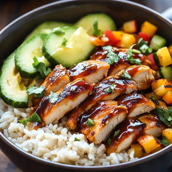 Honey BBQ Chicken Rice Bowl