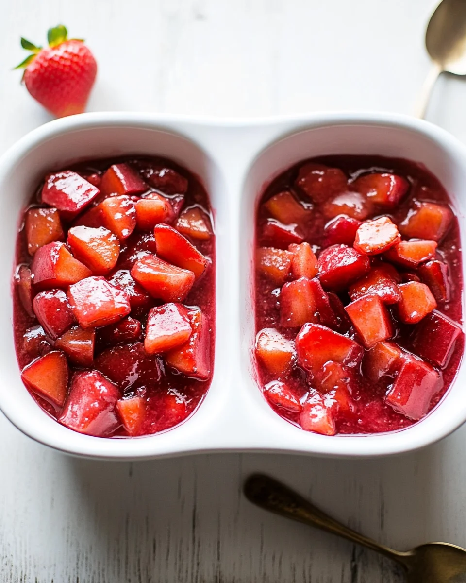Strawberry Rhubarb Pie Filling (2 Ways: No-Cook and Easy 5 Minute Cooked Recipe) 11 Strawberry