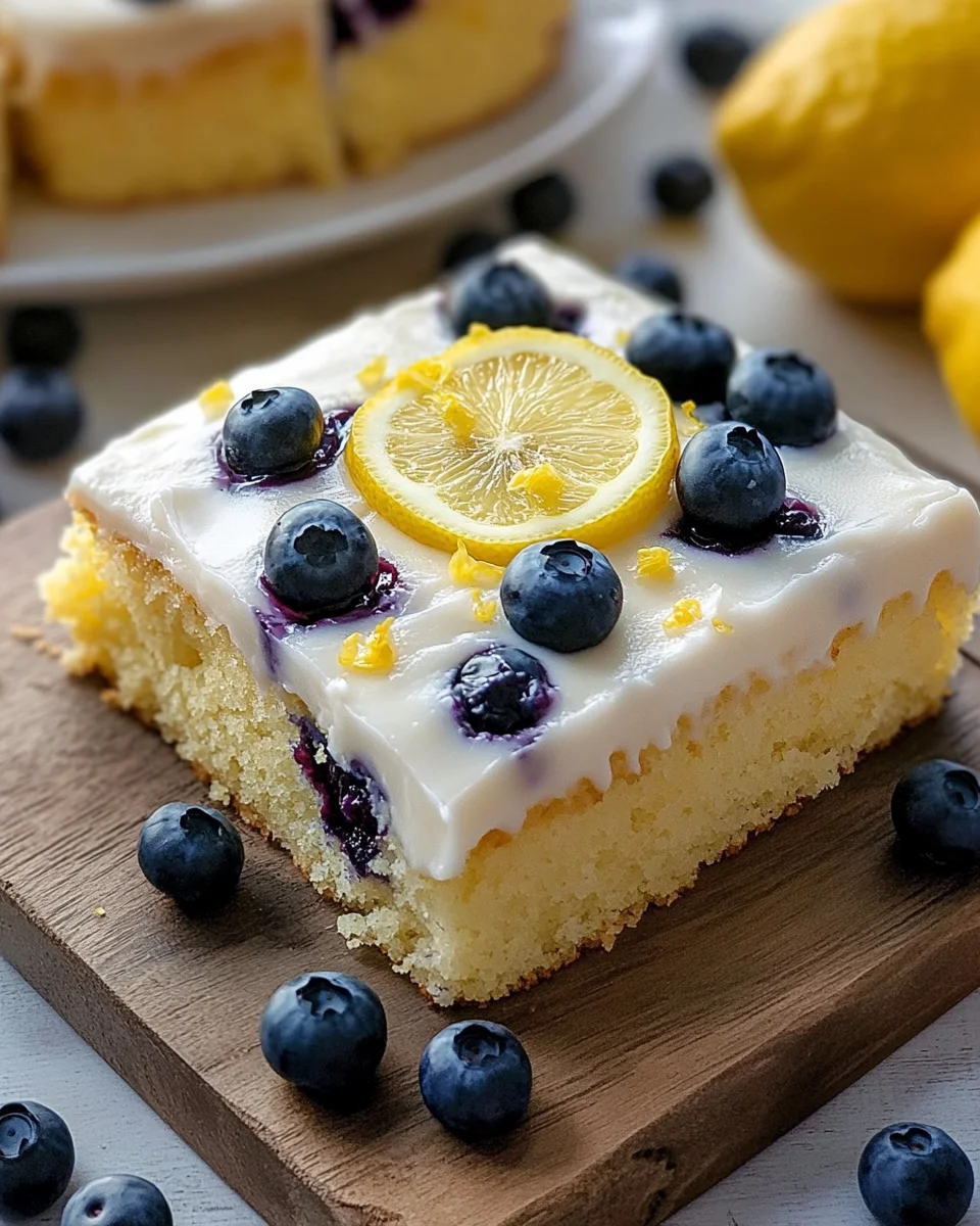 Lemon Blueberry Sheet Cake 20 Lemon