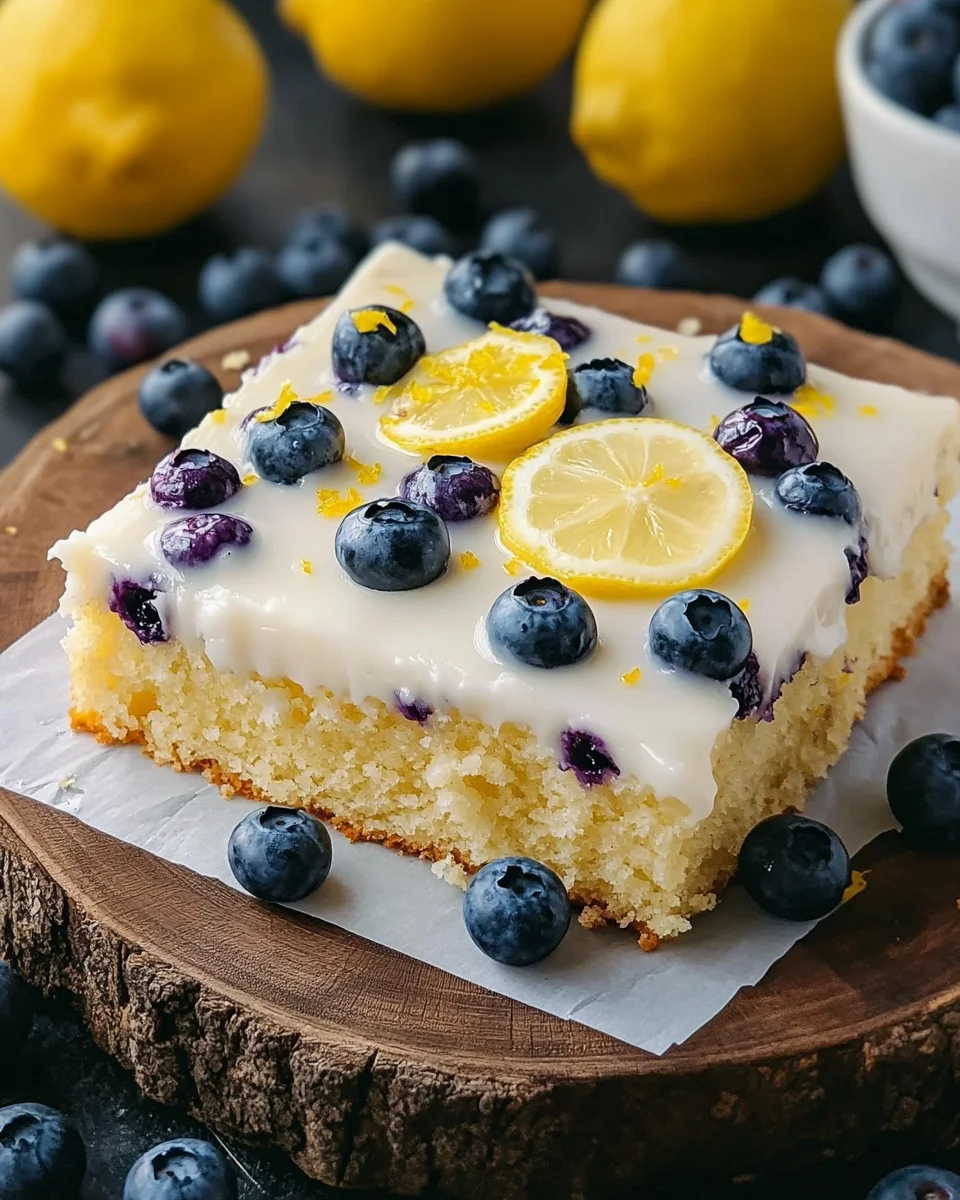 Lemon Blueberry Sheet Cake