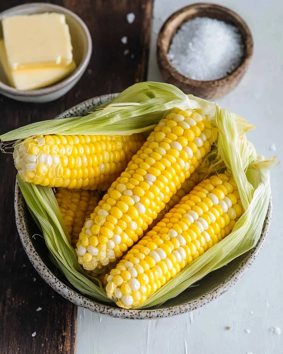 Microwave Corn on the Cob in Husk