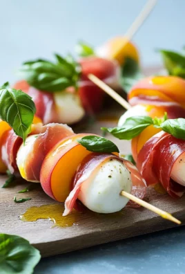 Mozzarella, Prosciutto, and Pickled Peach Appetizer Skewers 21 Mozzarella, Prosciutto, and Pickled Peach Appetizer Skewers