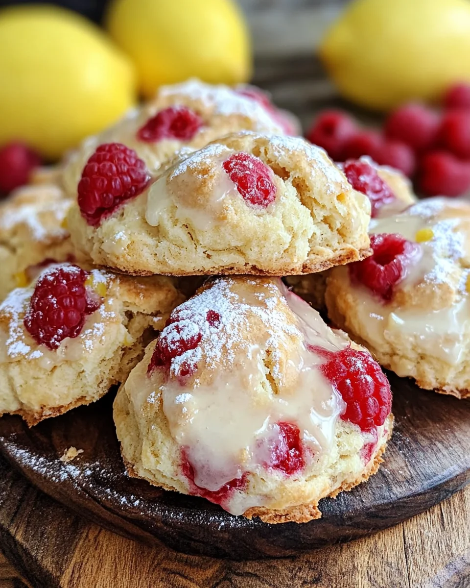 Ridiculously Easy Lemon Raspberry Scones