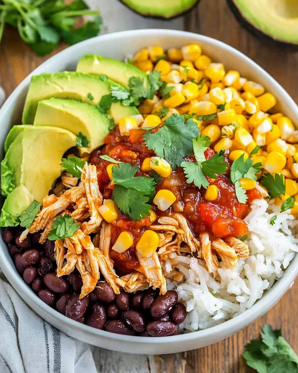 Slow Cooker Chicken Burrito Bowl