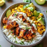 Street Corn Chicken Rice Bowl