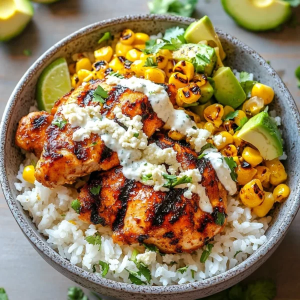 Street Corn Chicken Rice Bowl