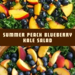 Summer Peach Blueberry Kale Salad 19 Pinterest Hidden Image