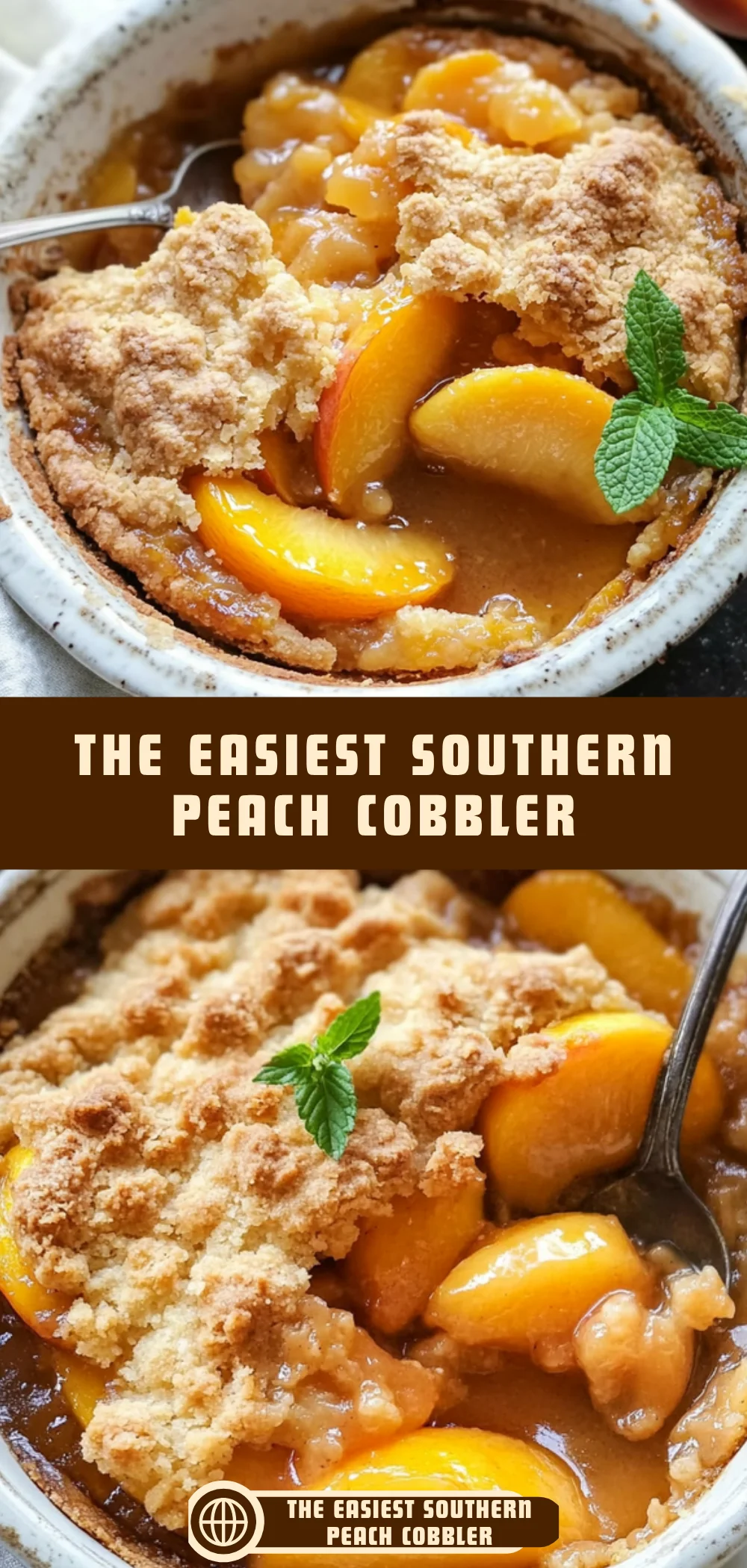 The Easiest Southern Peach Cobbler 21 Pinterest Hidden Image