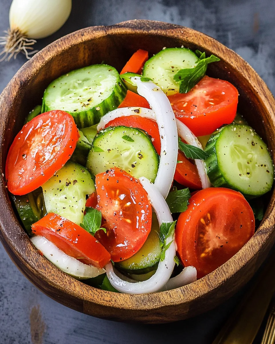 Homepage 2 Tomato, Cucumber, and Onion Salad