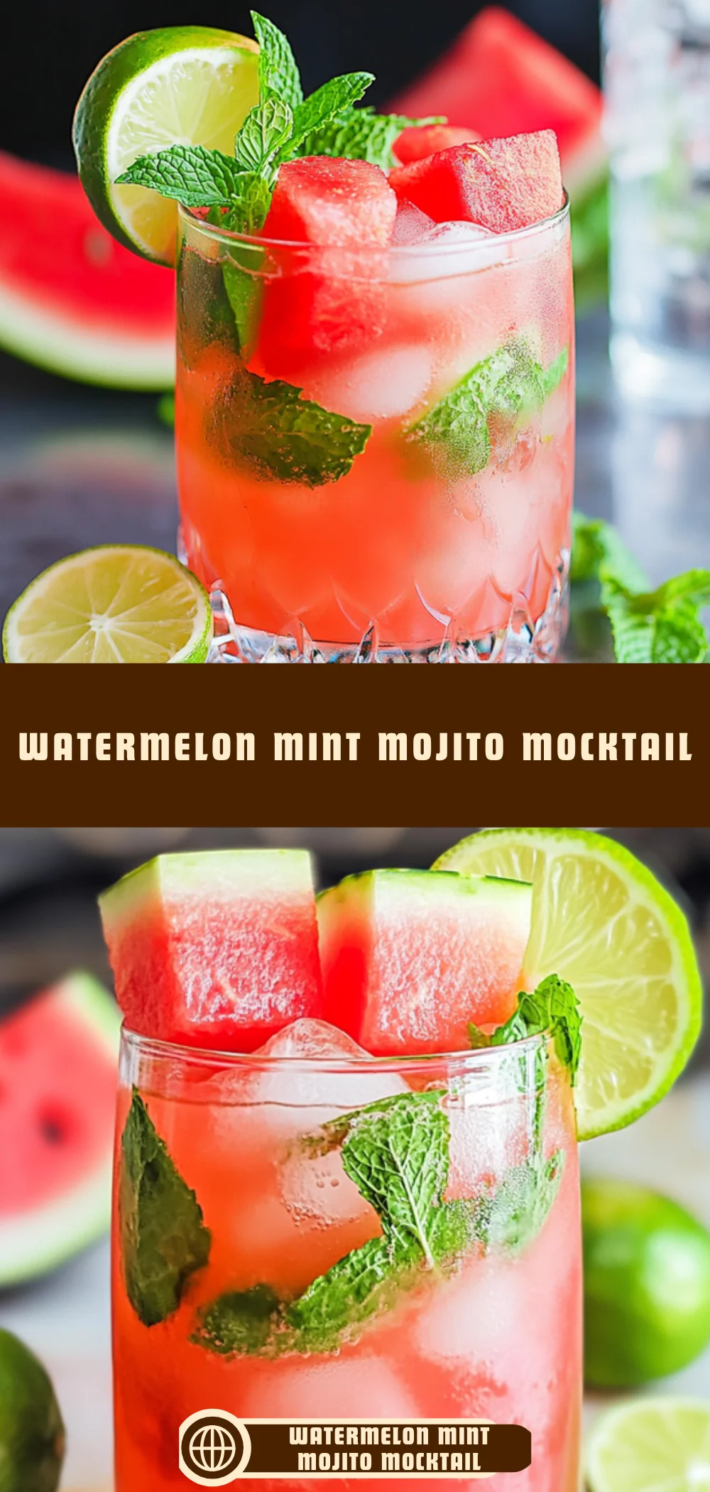 Watermelon Mint Mojito Mocktail 15 Pinterest Hidden Image