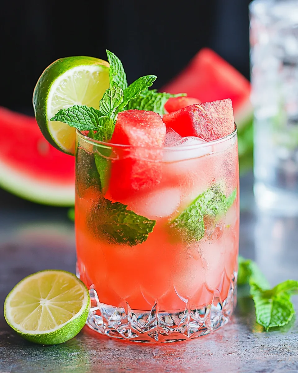 Watermelon Mint Mojito Mocktail 18 Watermelon Mint Mojito Mocktail