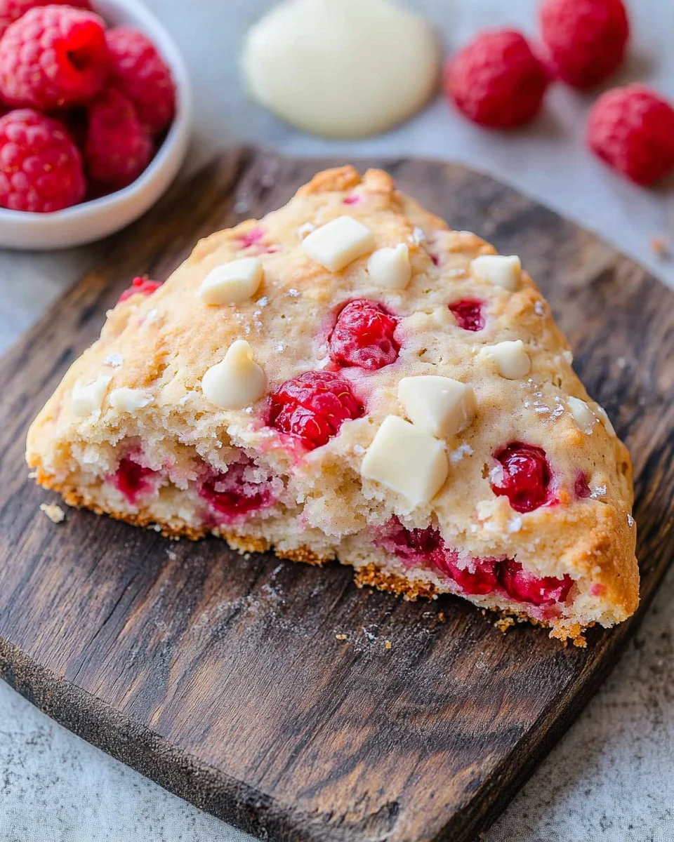 White Chocolate Raspberry Scones