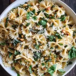 Basil Pasta with Lemon Garlic Butter Sauce