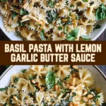 Basil Pasta with Lemon Garlic Butter Sauce 17 Pinterest Hidden Image