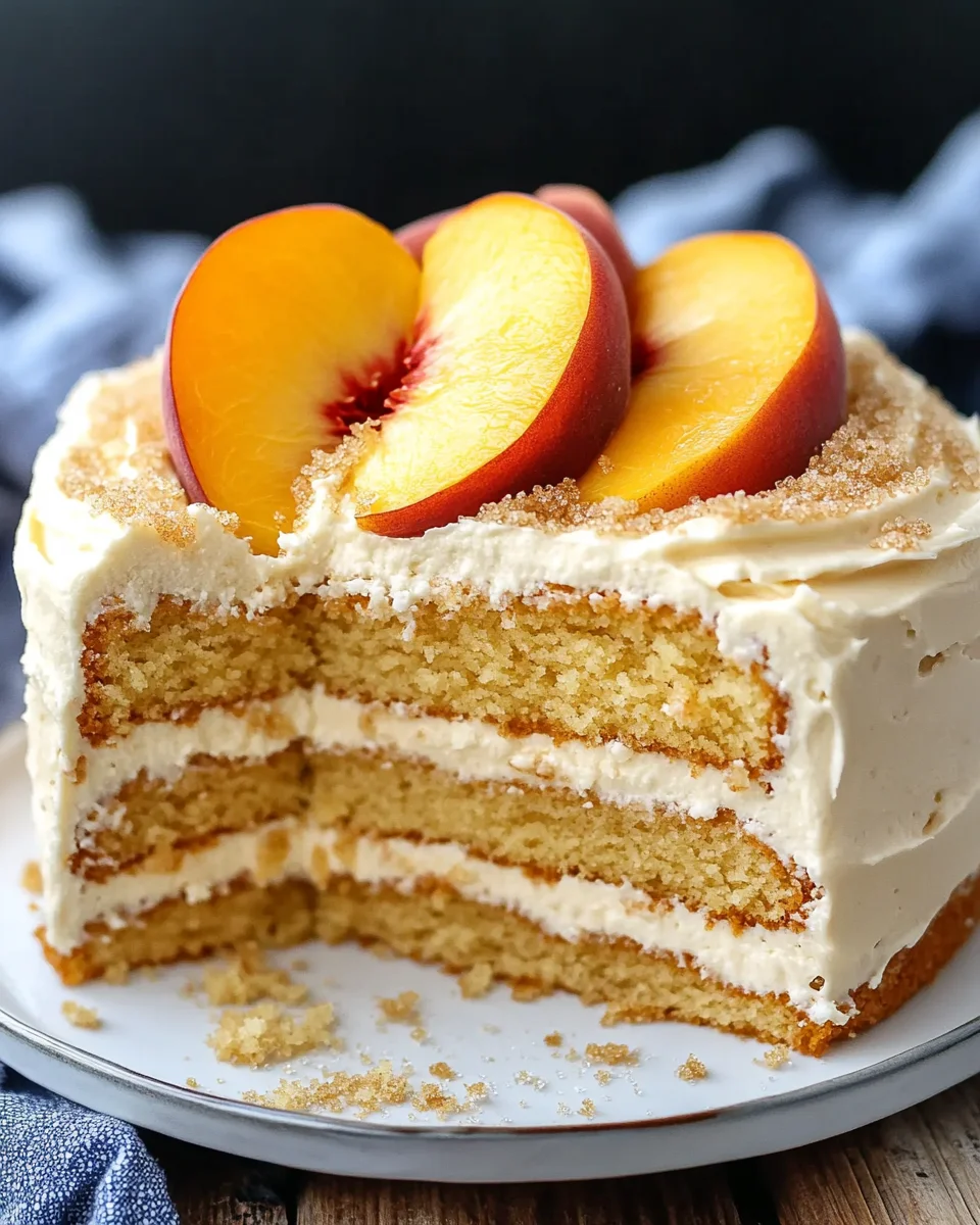 Best Peach Cake with Brown Sugar Frosting 24 Best