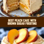 Best Peach Cake with Brown Sugar Frosting 22 Pinterest Hidden Image