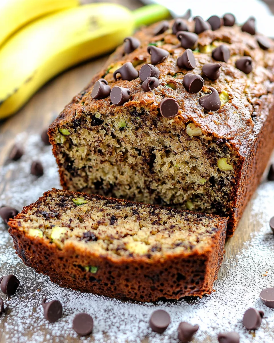 Chocolate Chip Zucchini Banana Bread 23 Chocolate