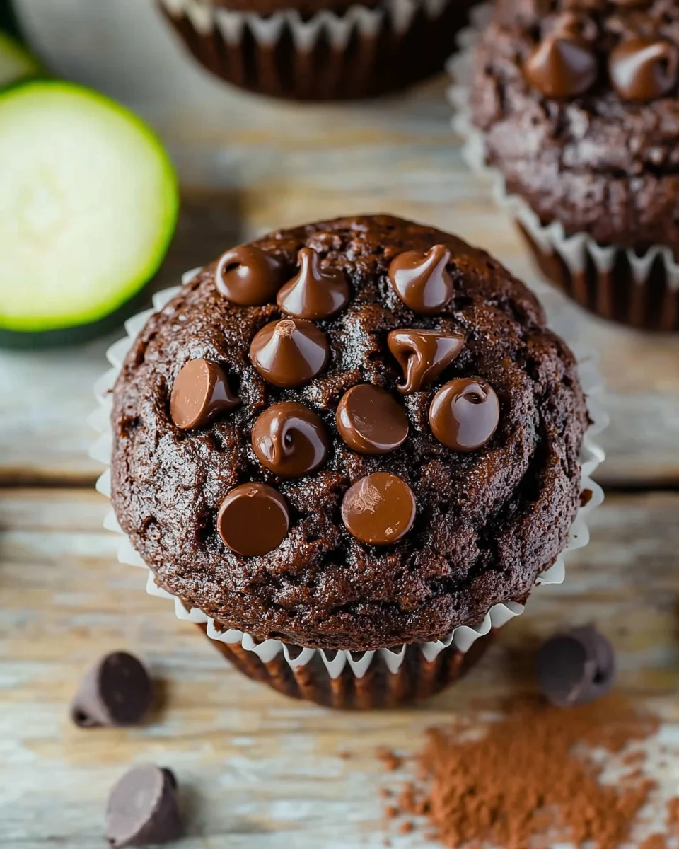 Chocolate Zucchini Muffins 21 Chocolate