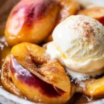 Cinnamon Sugar Baked Peaches