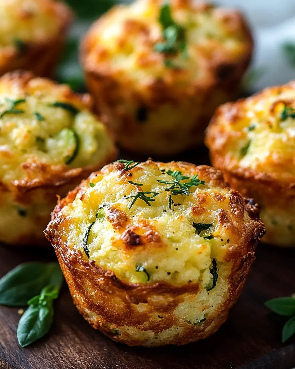 Crispy Parmesan Zucchini Potato Muffins