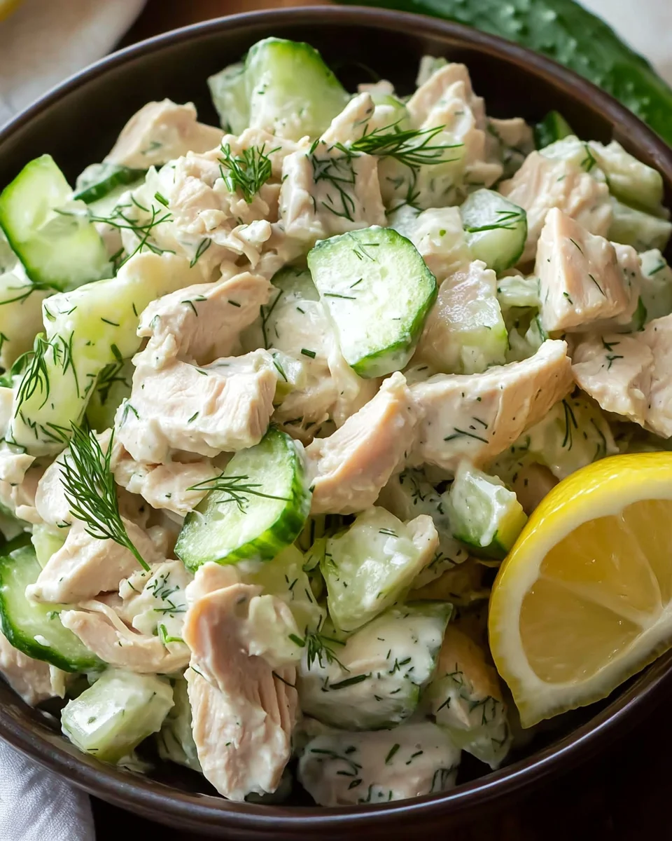 Cucumber Dill Rotisserie Chicken Salad 20 Cucumber