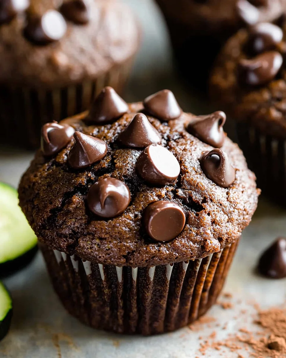 Double Chocolate Zucchini Muffins 26 Double