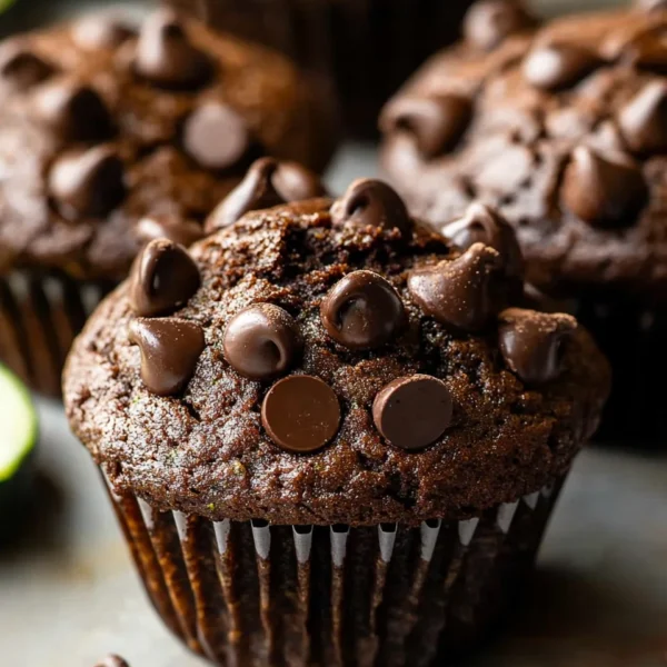 Double Chocolate Zucchini Muffins