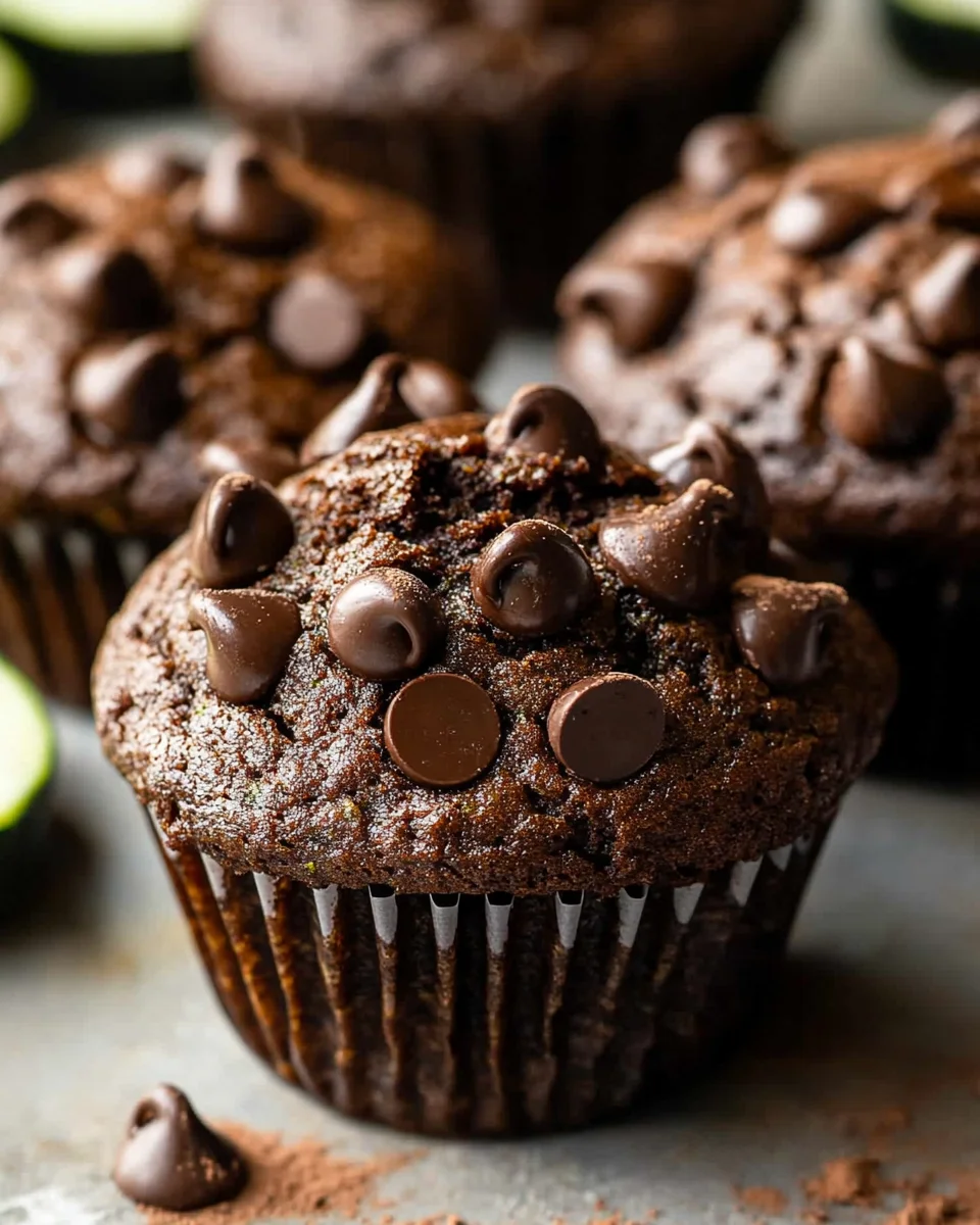 Double Chocolate Zucchini Muffins 29 Double Chocolate Zucchini Muffins