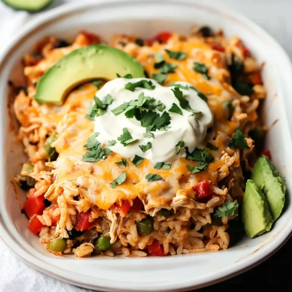 Easy Chicken Burrito Casserole