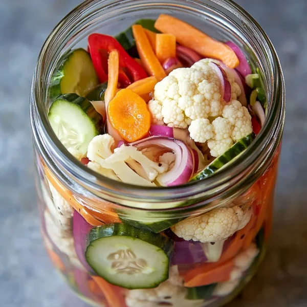 Easy Refrigerator Pickled Vegetables Recipe - Quick & Tangy!