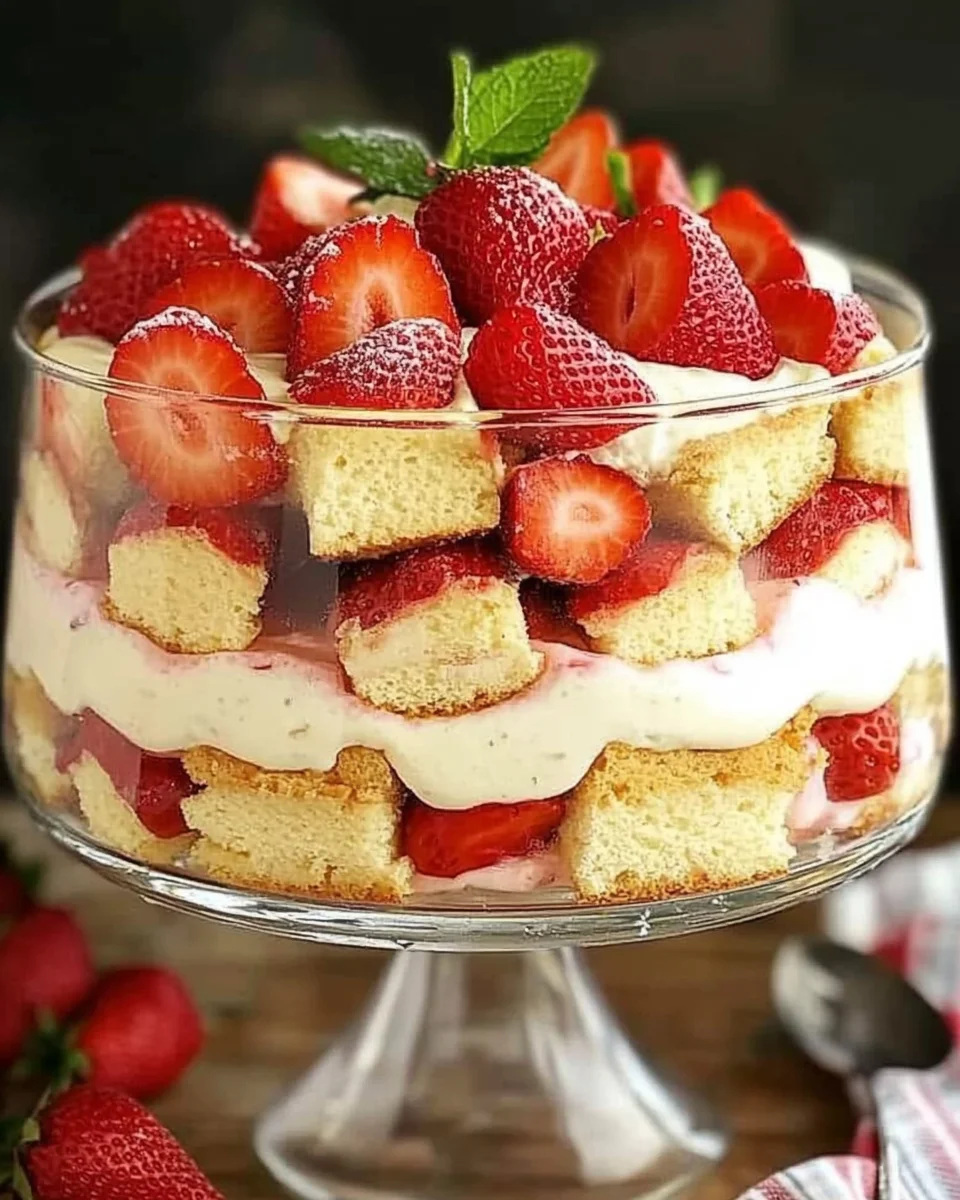 Easy Strawberry Trifle with Pound Cake 17 Easy