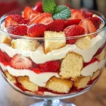 Easy Strawberry Trifle with Pound Cake