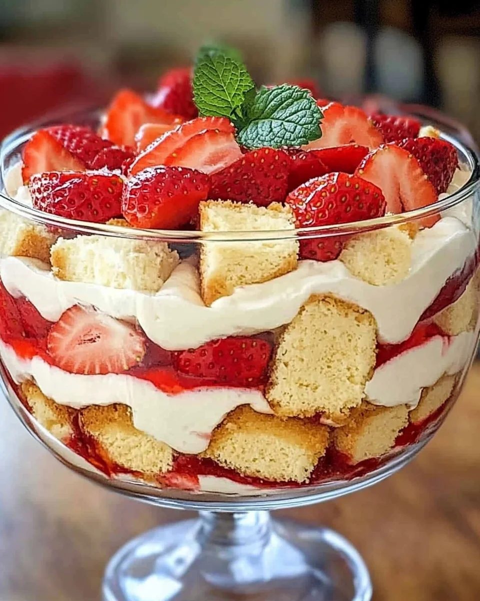 Homepage 15 Easy Strawberry Trifle with Pound Cake