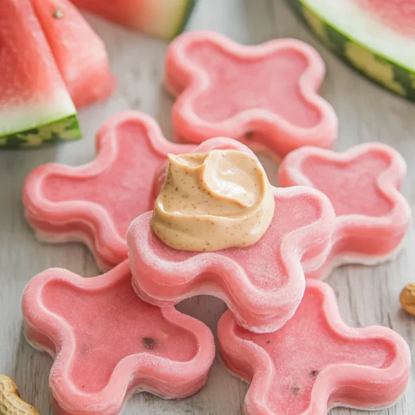 Frozen Watermelon Peanut Butter Dog Treats