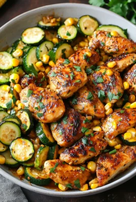 Garlic Butter Chicken with Zucchini and Corn - One-Pan, 30-Minute Meal